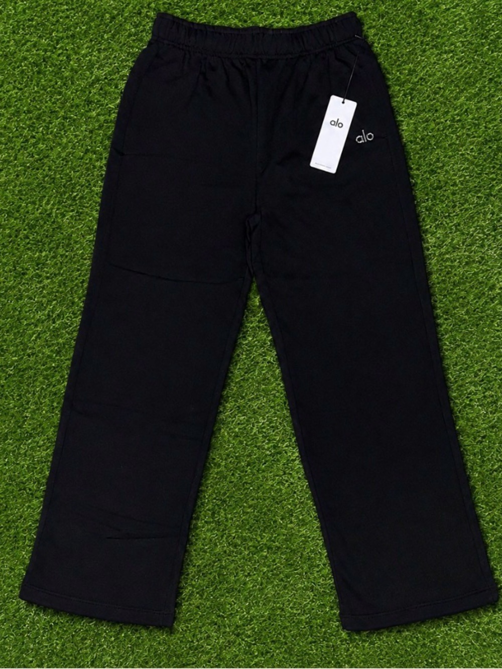 ALO Yoga Kids Black Straight Sweatpants